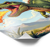 Angry Dinosaur Foto Afdruk (Hoek)