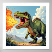 Angry Dinosaur Poster (Voorkant)
