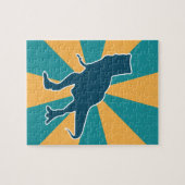 Angry dinosaur t-rex jurassic animal boys legpuzzel (Horizontaal)