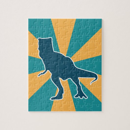 Angry dinosaur t-rex jurassic animal boys legpuzzel (Verticaal)