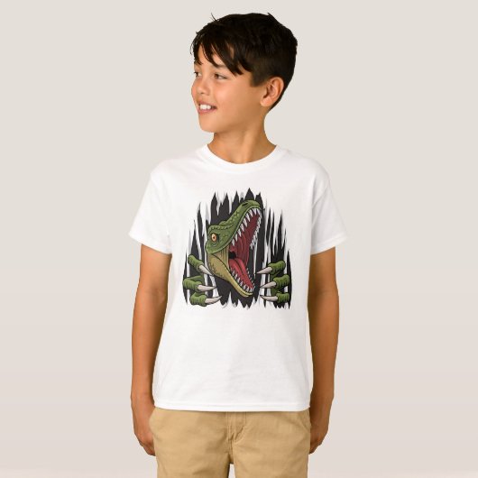 Angry Dinosaur T-Shirt (Voorkant volledig)