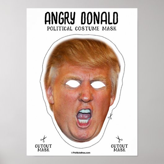 Angry Donald kostuummasker Poster (Voorkant)