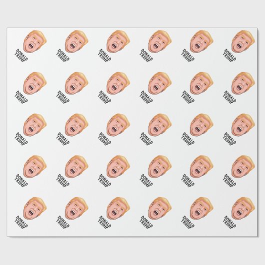 ANGRY DONALD TRUMP CUSTOM CADEAUPAPIER (Vlak)