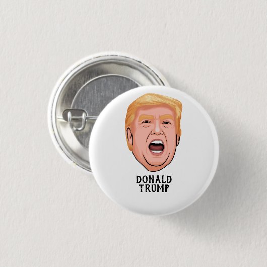 ANGRY DONALD TRUMP CUSTOM RONDE BUTTON 3,2 CM (Voorkant /achterkant)