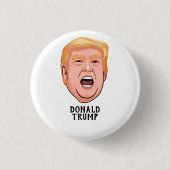 ANGRY DONALD TRUMP CUSTOM RONDE BUTTON 3,2 CM (Voorkant)