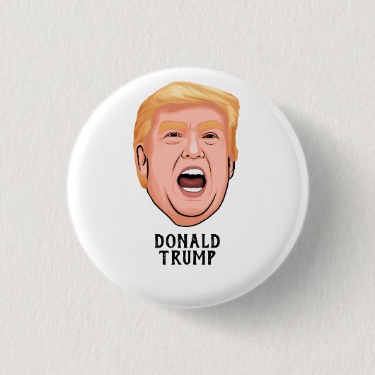 ANGRY DONALD TRUMP CUSTOM RONDE BUTTON 3,2 CM (Voorkant)