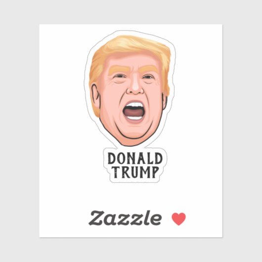 ANGRY DONALD TRUMP CUSTOM STICKER (Vel)