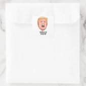 ANGRY DONALD TRUMP CUSTOM VIERKANTE STICKER (Tas)