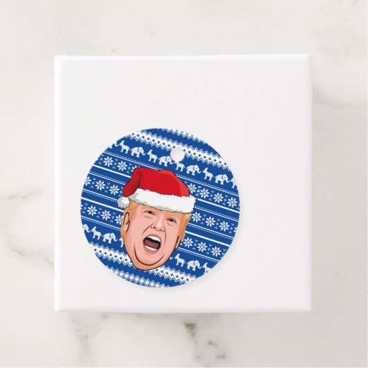 Angry Donald Trump Kerstmis Bedankjes Labels (In situ)