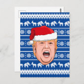 Angry Donald Trump Kerstmis Briefkaart (Voorkant / Achterkant)