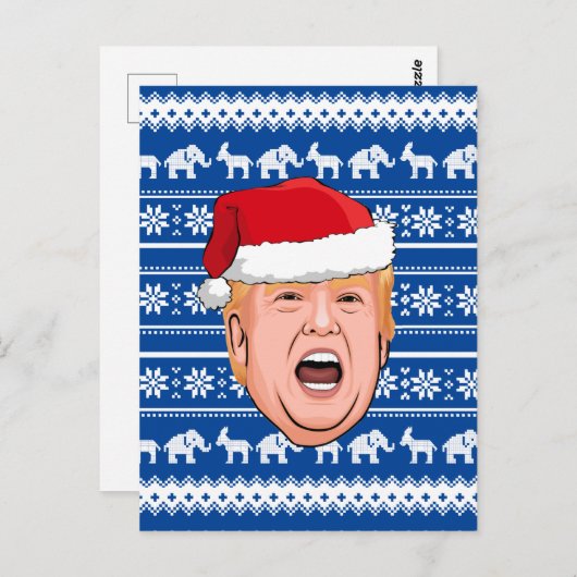 Angry Donald Trump Kerstmis Briefkaart (Voorkant / Achterkant)