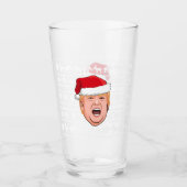 Angry Donald Trump Kerstmis Glas (Voorkant)
