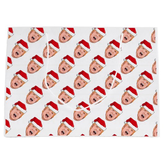 Angry Donald Trump Kerstmis Groot Cadeauzakje (Voorkant)