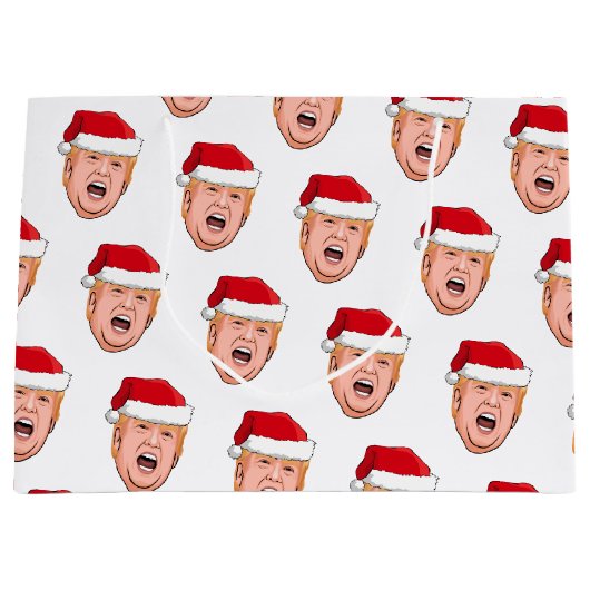 Angry Donald Trump Kerstmis Groot Cadeauzakje (Voorkant)