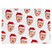Angry Donald Trump Kerstmis Groot Cadeauzakje (Achterkant)