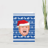 Angry Donald Trump Kerstmis Kaart (Voorkant)