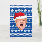 Angry Donald Trump Kerstmis Kaart (Voorkant)