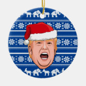 Angry Donald Trump Kerstmis Keramisch Ornament (Voorkant)