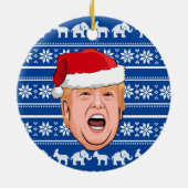 Angry Donald Trump Kerstmis Keramisch Ornament (Achterkant)