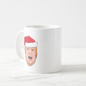Angry Donald Trump Kerstmis Koffiemok (Voorkant links)