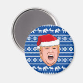 Angry Donald Trump Kerstmis Magneet (Voorkant / Achterkant)