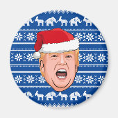 Angry Donald Trump Kerstmis Magneet (Voorkant)