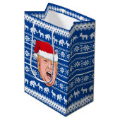 Angry Donald Trump Kerstmis Medium Cadeauzakje (Voorkant Gekanteld)