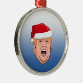 Angry Donald Trump Kerstmis Metalen Ornament (Rechts)