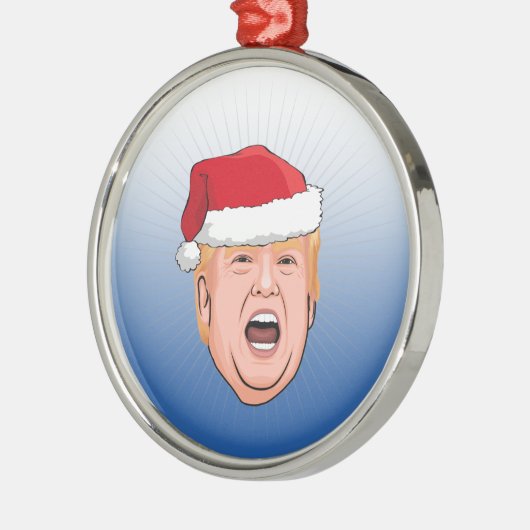 Angry Donald Trump Kerstmis Metalen Ornament (Links)
