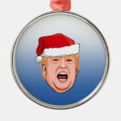 Angry Donald Trump Kerstmis Metalen Ornament (Voorkant)