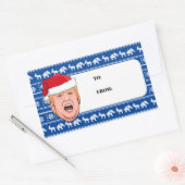 Angry Donald Trump Kerstmis Rechthoekige Sticker (Envelop)