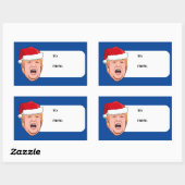 Angry Donald Trump Kerstmis Rechthoekige Sticker (Vel)