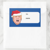 Angry Donald Trump Kerstmis Rechthoekige Sticker (Tas)