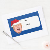 Angry Donald Trump Kerstmis Rechthoekige Sticker (Envelop)