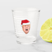 Angry Donald Trump Kerstmis Shot Glas (Voorkant)