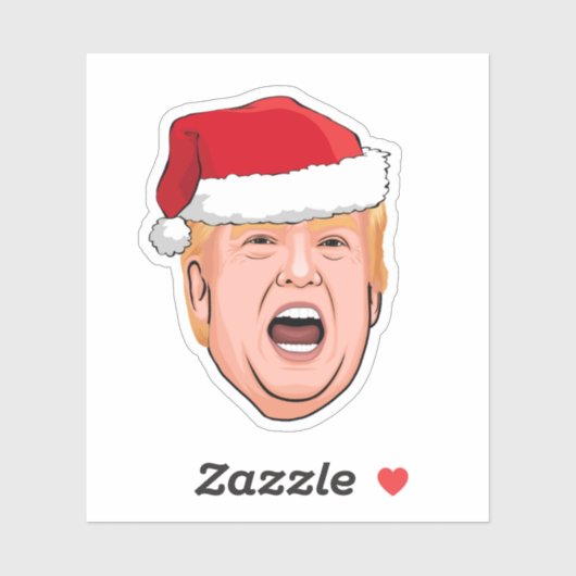 Angry Donald Trump Kerstmis Sticker (Vel)