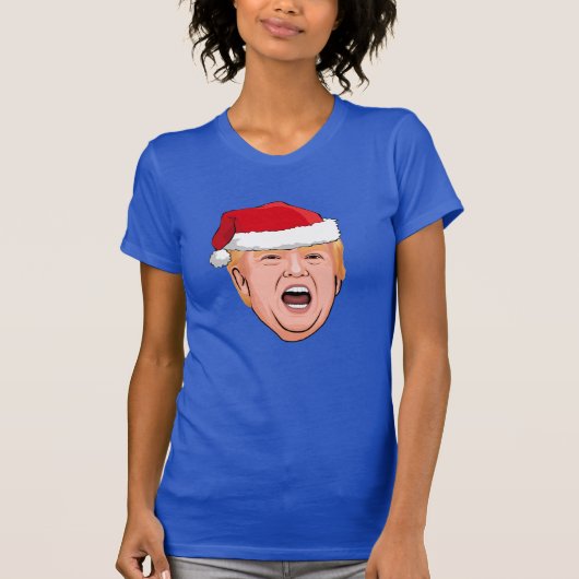 Angry Donald Trump Kerstmis T-shirt (Voorkant)