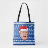 Angry Donald Trump Kerstmis Tote Bag (Voorkant)