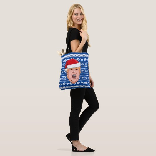 Angry Donald Trump Kerstmis Tote Bag (Op model)
