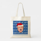 Angry Donald Trump Kerstmis Tote Bag (Achterkant)