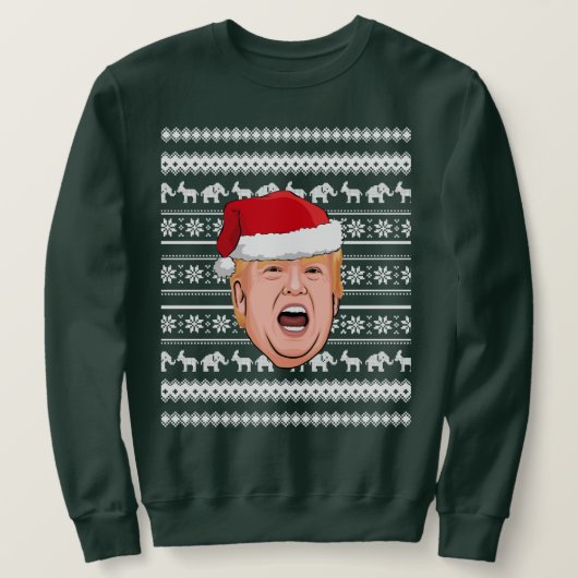 Angry Donald Trump Kerstmis Trui (Design voorkant)