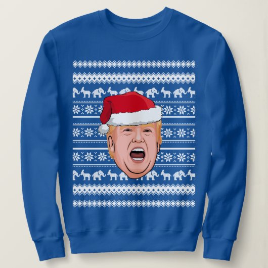 Angry Donald Trump Kerstmis Trui (Design voorkant)