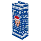 Angry Donald Trump Kerstmis Wijn Cadeautas (Achterkant Gekanteld)