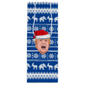 Angry Donald Trump Kerstmis Wijn Cadeautas (Voorkant)
