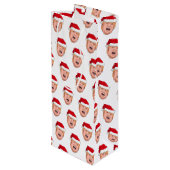 Angry Donald Trump Kerstmis Wijn Cadeautas (Achterkant Gekanteld)