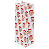 Angry Donald Trump Kerstmis Wijn Cadeautas (Voorkant Gekanteld)