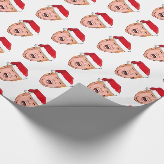 Angry Donald Trump-kerstpapier voor het rapen Cadeaupapier (Hoek)