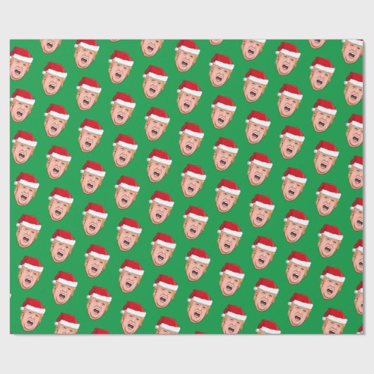 Angry Donald Trump-kerstpapier voor het rapen Cadeaupapier (Vlak)