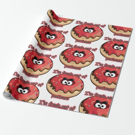 Angry Donut: Verfrist uit geduld Cadeaupapier (Uitgerold)
