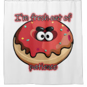 Angry Donut: Verfrist uit geduld Douchegordijn (Voorkant)